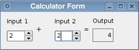 calculator form  qt designer manual