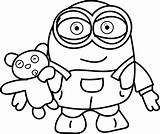 Minion Coloring Pages Kids Printables sketch template