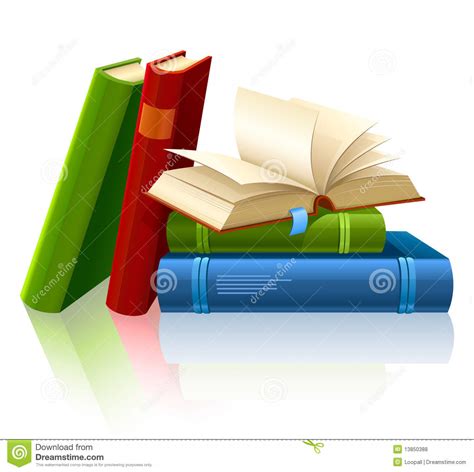 group   books  blank pages stock illustration