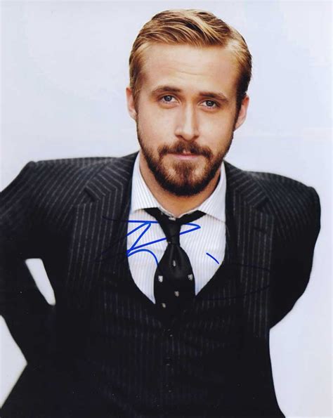ryan gosling  person autographed photo