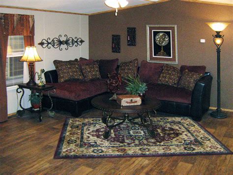 decorate  single wide mobile home living room house decor interior
