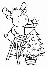 Weihnachtsbaum Ausmalbild Parentune Deer sketch template