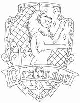 Coloring Hogwarts Crest Gryffindor Comments sketch template