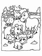 Dieren Kleurplaat Boerderij Hewan Tekeningen Mewarnai Uitprinten Binatang Animasi Bergerak Thema Jonge Printen Colorare Tekening Animaatjes Dier Animierte Paard Granjas sketch template