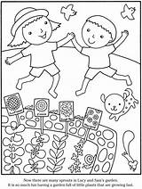 Coloring Garden Pages Gardening Preschool Printable Kids Color Vegetable Flower Print Spring Colouring Sheets Drawing Cute Eden Books Easy Gardens sketch template