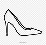 Heel Shoe High Drawing Clip Heeled Coloring Book Clipart sketch template