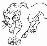Scar Simba Coloringhome Mufasa sketch template