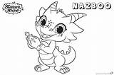 Shimmer Shine Nazboo Coloring Pages Drawing Cute Printable Pet Pets Kids Color Printables Club Bettercoloring sketch template