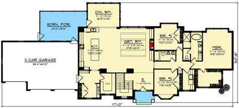 unique  wide shallow lot house plans
