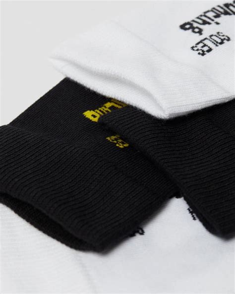 unisex  paar atletische sokken van katoen mix blackwhite cotton blend dr martens sokken