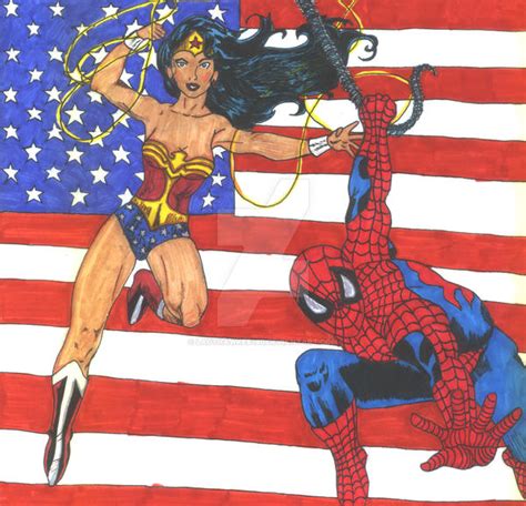 Wonder Woman And Spiderman By Ladyhawke8390 On Deviantart