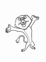 Madagascar Coloring Pages Cartoon Printable sketch template
