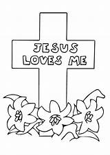 Kreuz Ausmalbilder Cross Jesus Malvorlagen sketch template
