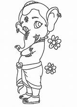 Ganesh Ganesha Drawing Coloring Sketch Lord Kids Easy Pages Ganpati Bal Colouring Ji Line Drawings Hanuman Sketches Simple Sheets Colour sketch template