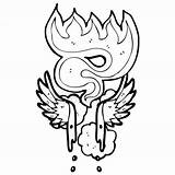 Dripping Blood Drawing Element Flaming Wings Angel Cartoon Stock Getdrawings Shutterstock Vector Template Coloring Pages sketch template