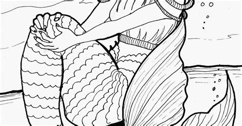 original coloring pages mermaid coloring page