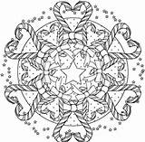 Mandala Christmas Coloring Candy Cane Pages Tocolor sketch template