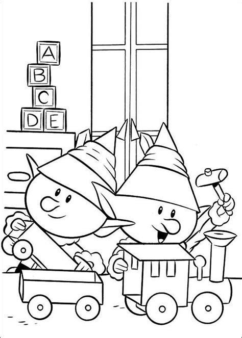 christmas winter elves holiday coloring rudolph coloring pages