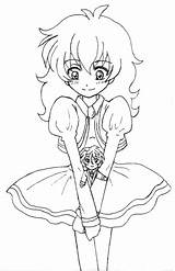 Tutu Coloring Pages Princess Anime Getcolorings Getdrawings Printable sketch template