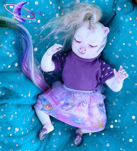unicorn hybrid baby reborn doll  cosmic encounters nursery