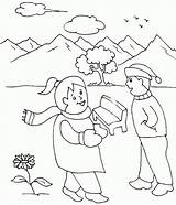 Winter Preschool sketch template
