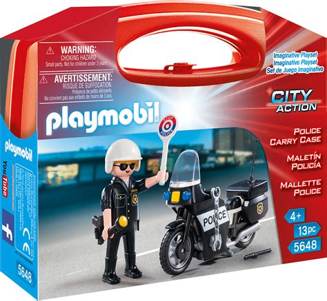 playmobil  police carry case kite  kaboodle