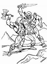 Skeletor Pages Coloring Printable He Man Fighting Template sketch template