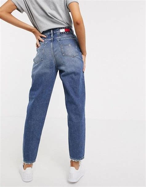 tommy jeans mom jeans mit hoher taille asos tommy jeans outfit mum jeans jeans levis