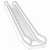 Escalator Rolltreppe Skizze Drahtrahmen übertragen Cadre Vecteur Rendent Betrag Abgehobenen Corel Abbildung Blueprint sketch template