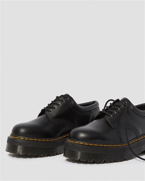 dr martens  quad leather platform shoes