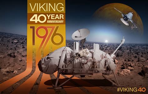 viking  year anniversary artwork viking    orbiter  lander nasa mars exploration