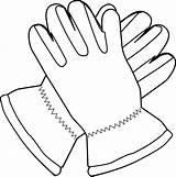 Gloves Clipart Outline Clip Glove Coloring Winter Pages Cliparts Drawing Work Mitten Mittens Safety Hand Vector Clker Print Personal Laboratory sketch template