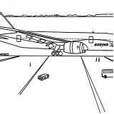 Coloring Airport Kids Dreamliner Landing Boeing Just sketch template