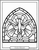 Coloring Holy Spirit Catholic Confirmation Dove Ghost Symbols Pages Pentecost Stained Glass Saintanneshelper Kids Symbol Sheets Adult Saint Christian Apostles sketch template