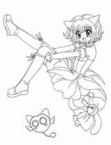 Coloring Anime Pages Girl Mew Manga Neko Kids Da Colorare Disegni Cute Print Printable Sheets Colouring Girls Color Getcolorings Animali sketch template