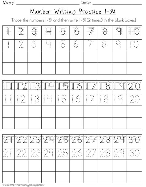 trace numbers    chart printable numbers    tracing