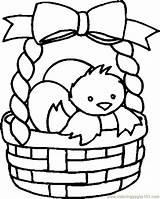 Coloring Basket Fruit Pages Easter Popular sketch template