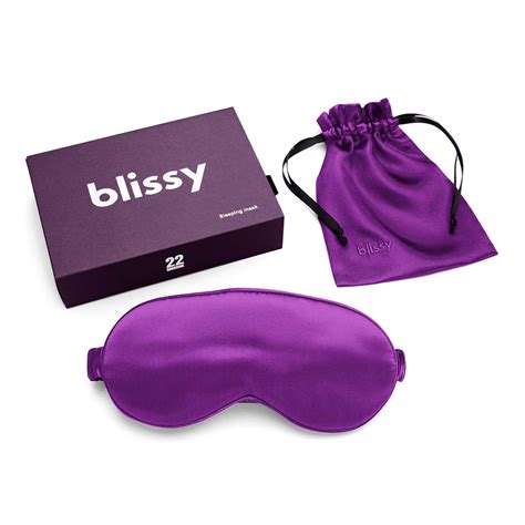 blissy silk sleep mask 100 mulberry 22 momme royal purple
