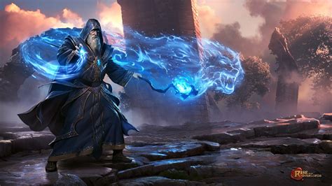 wizard men beards artwork magic robes video games hd