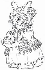 Coloring Pages Beatrix Bunny Easter Brett Jan Potter Book Hat Adults Kids Embroidery Colouring Musings Inkspired Egg Adult Happy Nanny sketch template