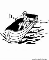Row Ausmalbilder Boote Clipart Kids Rowboat Colouring sketch template