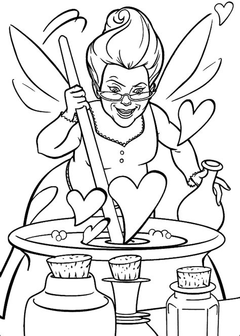 coloring page fairy godmother