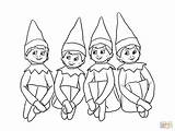 Coloring Elf Shelf Pages Girl Printable Christmas Boy Comments sketch template