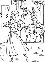 Coloring Sleeping Beauty Aurora Prince Princess Pages Disney Philip Phillip Found Color Print sketch template