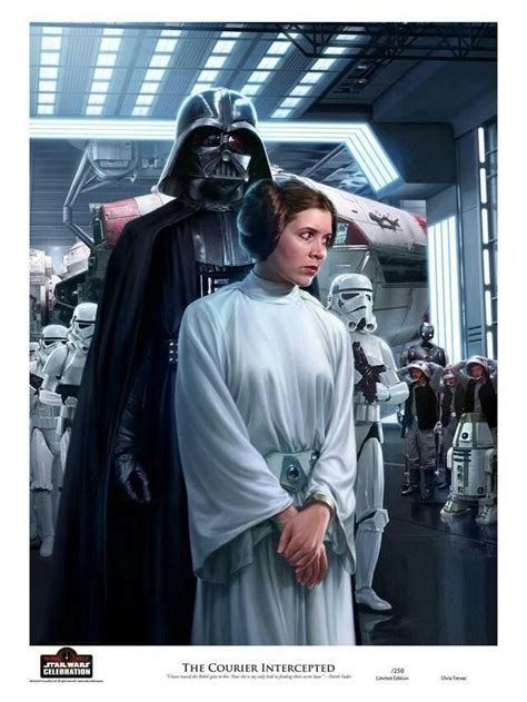 Princess Leia Organa And Darth Vader Episode Iv A New