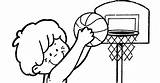 Para Colorear Basquetbol Basketball sketch template