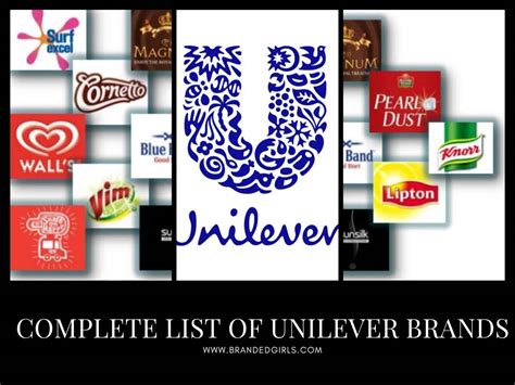 unilever brands  complete list  unilever brands