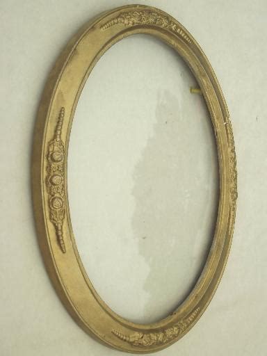 Antique Domed Glass Picture Frame W Bubble Convex Curved Glass