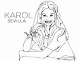 Luna Soy Karol Sevilla Coloring Pages Coloringcrew Dibujo Singer sketch template