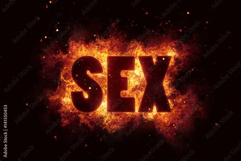 Sexy Sex Adult Xxx Text On Fire Flames Explosion Burning Ilustração Do